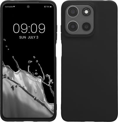 kwmobile telefoonhoesje geschikt voor Motorola Moto G15 / G15 Power/ G17 / G17 Power - Hoesje voor smartphone - Back cover in mat zwart