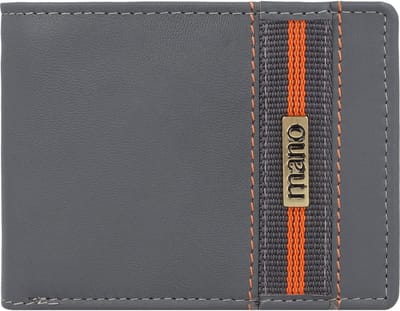 mano Don Leonardo Portemonnee RFID Leer 10 cm - Jongens - Horizontaal - grau