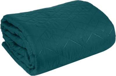 Oneiro’s luxe BONI Type 2 Beddensprei Turquoise - 170x210 cm – bedsprei 2 persoons – beddengoed – slaapkamer – spreien – dekens – wonen – slapen