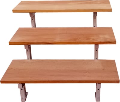 BALI Stalen buitentrap H54cm - 3 treden hardhout - breedte 100cm