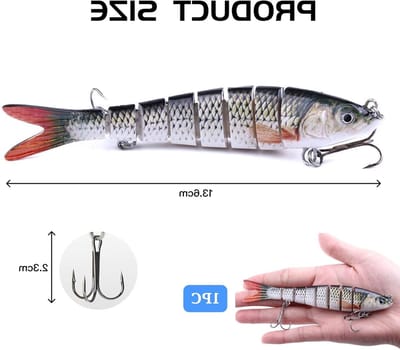 Bionische meervoudige hengelsportaas voor snoek, zeebaars en baars - 27g, duurzaam ABS kunststof, perfect voor snoek- en forelvissen