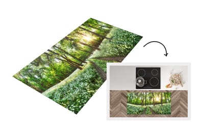 Keukenloper - Loper keuken - Bos - Bloemen - Lente - 120x60 cm - Keukenloper vinyl