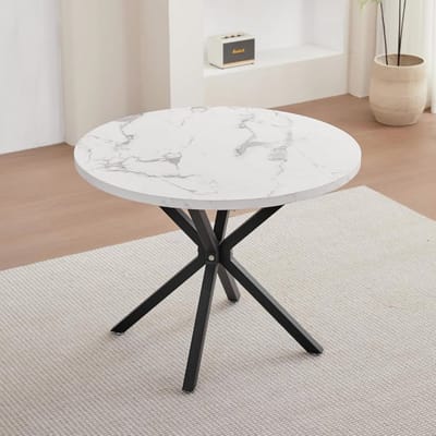 Ronde Eettafel - Keukentafel Diner tafel - Samen Eten - Robuuste X-Poten - 100 x 100 x 765 cm