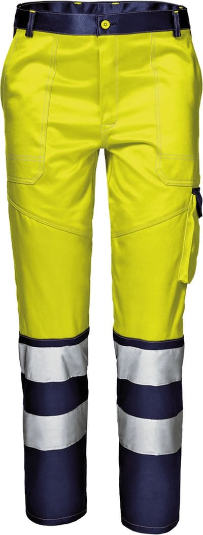 SIR SAFETY VELVET COLOR Hi Vis Reflecterend Werkbroek HEREN Veiligheidsbroek Geel Blauw - EN ISO 20471 Klasse 2
