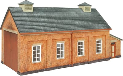 Modelspoorweg Loods - Diorama Accessoire - Miniatuur Landschap - Levensechte Details - Schaal 1:76 - Rood