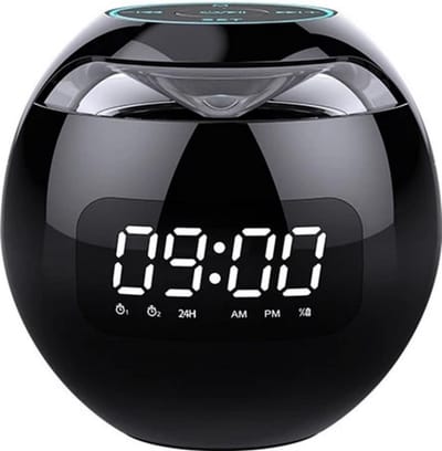 Klok Kleurrijke Bluetooth Wekker Klok Speaker Mini Draagbare Huishoudelijke Bal Vorm Oplaadbaar Bluetooth Speaker