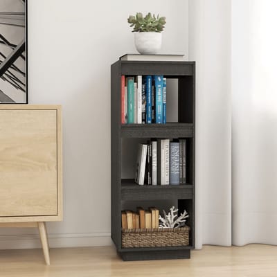 vidaXL - Boekenkast/kamerscherm - 40x35x103 - cm - massief - grenenhout - grijs