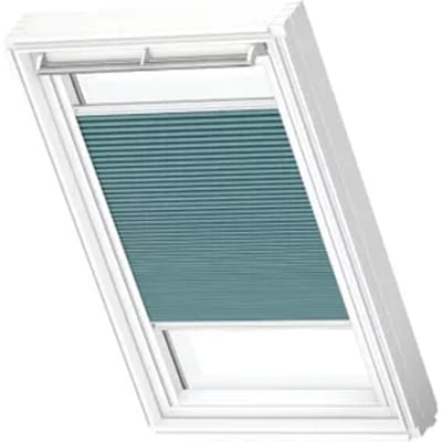 Velux Manueel Verduisterend Plisségordijn Fhc M12 1173swl Petrol Blauw White Line