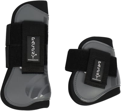 Pagony Pro Velcro Pees- En Kogelbeschermerset - Maat: Pony - Grijs - Kunststof