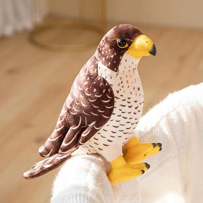 1825cm Jouets en Peluche Imitation Aigle Animaux en Peluche Doux Poupées Simulation Mignon Oiseau Hibou Jouets Jouets pour Enfants Décoration de Maison Cadeaux d'Anniversaire 24cm
