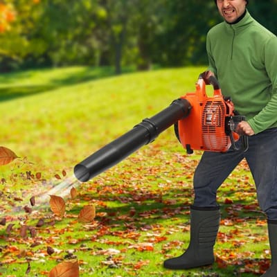 Bladblazer Tuin - Draagbaar Kracht - Blad Opruimen - 2-Takt Motor - 25.4 cc - Oranje