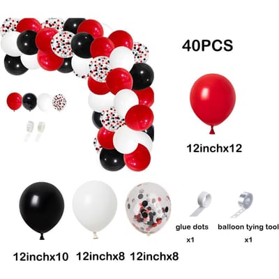 Rood Goud Ballonnenboog Slinger Kit Metallic Goud Confetti Ballon Verloving Valentijnsdag Bruidsdouche Bruiloft Verjaardagsfeest Decoratie As picture red