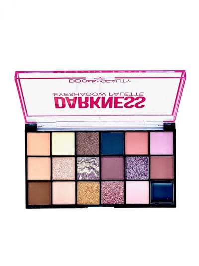 D'Donna Beauty - DARKNESS Oogschaduw Palette - 18 Tinten Bruin - Zwart - Zilver Glitter - 1 Doos 14,5 x 8 cm