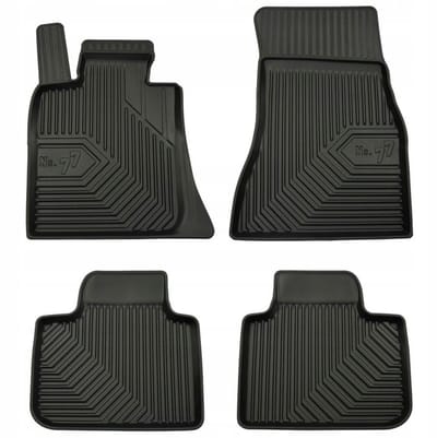 Premium Rubberen Mattenset No.77 - Geschikt voor BMW 6 GT (G32) vanaf 2017 - Perfecte Pasvorm - TPE Elastomeer - Zwart - 4-delig - FROGUM
