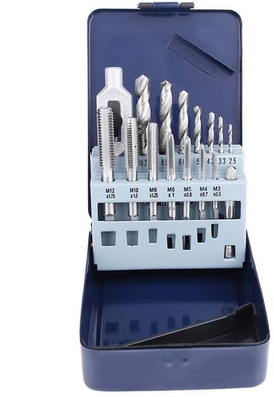 Dailygoods- Draadboor Set 15 Stuks - Hoogwaardige Gereedschappen - Metaalbewerking - Duurzaam - Gemakkelijk Drillen - Opslagdoos - Boorset