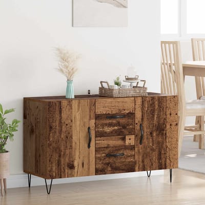 vidaXL - Dressoir - Oud - Hout - 100 - x - 36 - x - 60 - cm - Bewerkt - hout