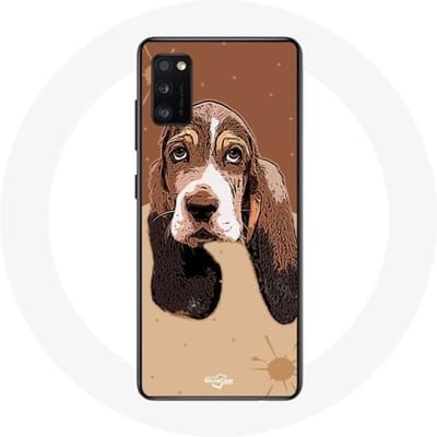 Samsung Galaxy A41 hoesje Basset Hound hondengezicht