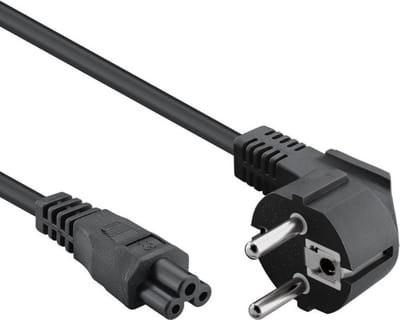 Schuko naar C5 apparaatsnoer - 0.5 meter - Zwart - Allteq