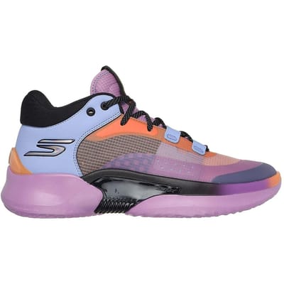 Skechers Resagrip Speckle basketbalschoenen voor heren (Paars/Oranje)