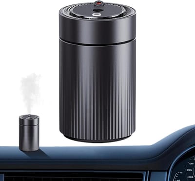 Auto Geur Diffuser - Luchtverfrisser Auto - Comfortabele Autoritten - Sterrenhemel Projectie - 11.35 cm - Zwart