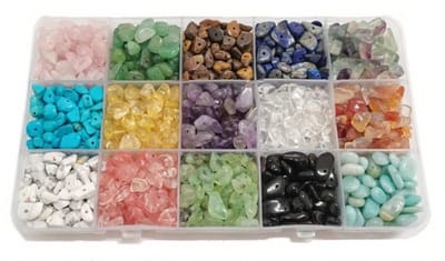 Natuursteen Kralen - Glazen sieraden kralen - Armbandjes maken meisjes & dames - Edelstenen kralenset – Hobby - Sieraden knutselset - Natuurkleuren edelstenen - Kralenketting – Kralendoos – LOUZIR
