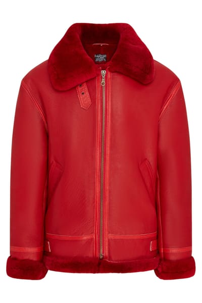 Heren rode B3 Bomber RAF Aviator schapenvachtjas - Worcester