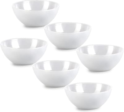 Plasticforte kommetjes/schaaltjes - 6x - dessert/ontbijt - kunststof - D17 x H7 cm - transparant