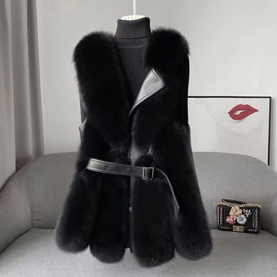 Gilet d'hiver pour femme, veste mi-longue à la mode 2XL black