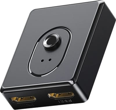 DrPhone HS9 HDMI 2.0 splitter 4K 30Hz – 1 in 2 / 2 in 1 Bi-directionele Schakelaar - Zwart