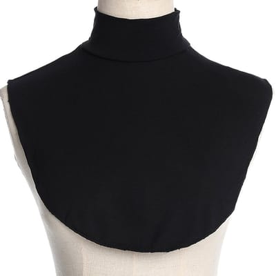 Losse Dunne Korltrui Voor Dames I Nep Hoge Koltrui I Effen Blouse Kraagje I Nep Kraagje I Turtleneck I One Size S/L I Zwart