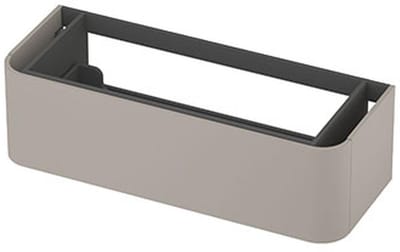 INK - Afgeronde Onderkast Gelakt 1 Lade Softclose Tbv Grepen - 1200x450x350 Mm - Mat Kasjmier Grijs