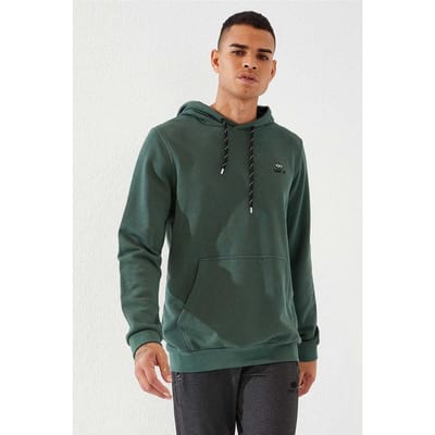 Heren Effen Hooded Sweatshirt Met Zak