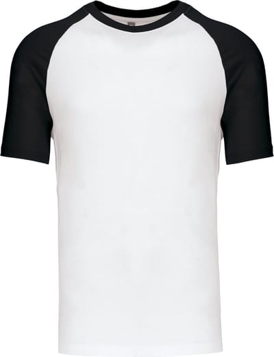 Kariban Baseball - Tweekleurig t-shirt K330 - White / Black - M