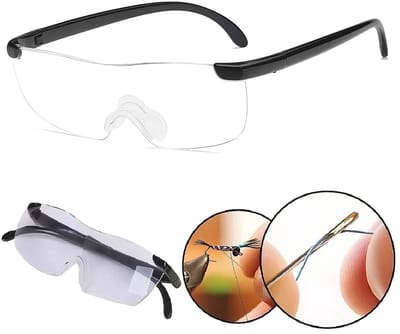 Loepbril I Vergrootglas Bril I I Opzet I Insectenloep I Extreem helder I 160 % Vergroting