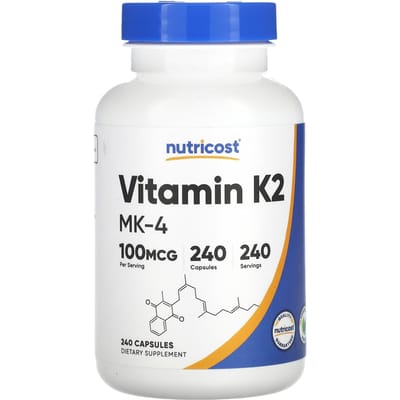 Vitamine K2 MK-4, 100 mcg, 240 Capsules