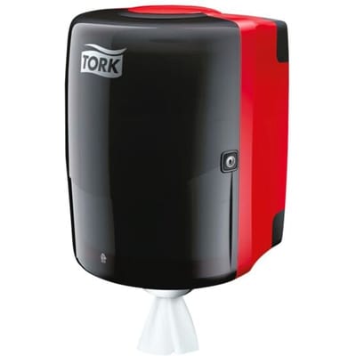 Tork 653008 Centerfeed Dispenser Rood en Zwart W2, Robuust Design (653008)