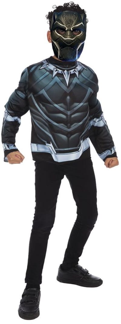 Black Panther Top And Mask Costume Child