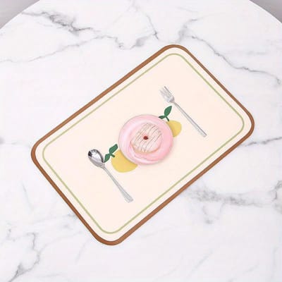Scandinavische Landelijke Placemats - Hittebestendige Waterdichte Tafeldecoratie, Luxe Vierkante Onderzetters met Bloemenprint voor Eetkamer & Keuken 30 x45cm 1Pcs