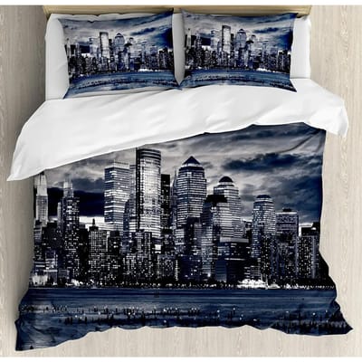New York Beddengoedset Voor Slaapkamer Bed Thuis New York City Collage Met Verschillende Dekbedovertrek Dekbedovertrek En Kussensloop AU Single(140x210cm)
