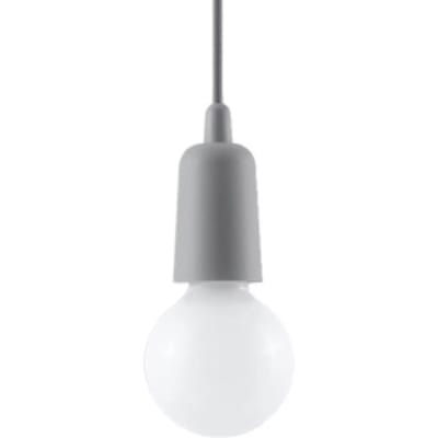 Sollux Lighting Hanglamp Diego - E27 - grijs - PVC - 90x9x9cm