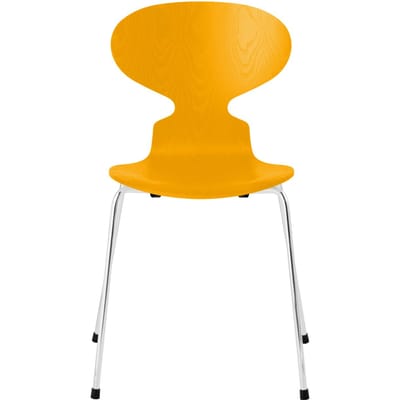 Fritz Hansen Ant Stoel - true yellow - verchroomd