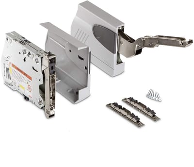 Klepbeslag Blum® AVENTOS HK 20K2300 (LF 480 - 1500) met Blumotion voor omhoogklappende kleppen openingshoek 107° incl. afdekkappen lichtgrijs