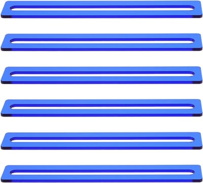 Leeslinialen - Gekleurde Leesstrips - Leesfocus Bevorderen - Transparant Acryl - 16x2.5x0.3 cm - Blauw