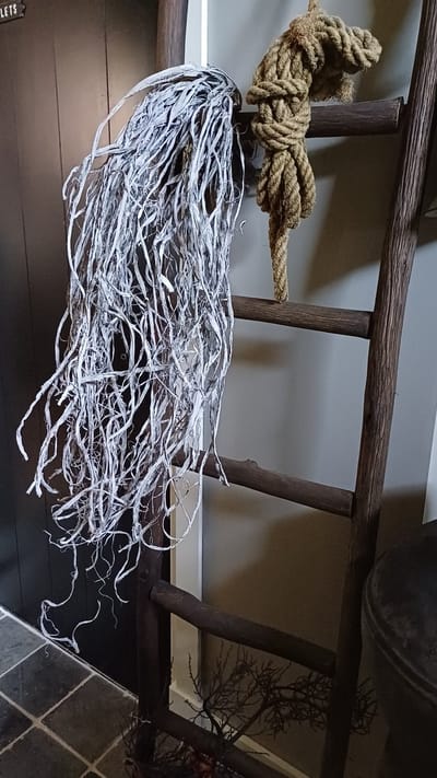 Couronne Browny raffia white wash