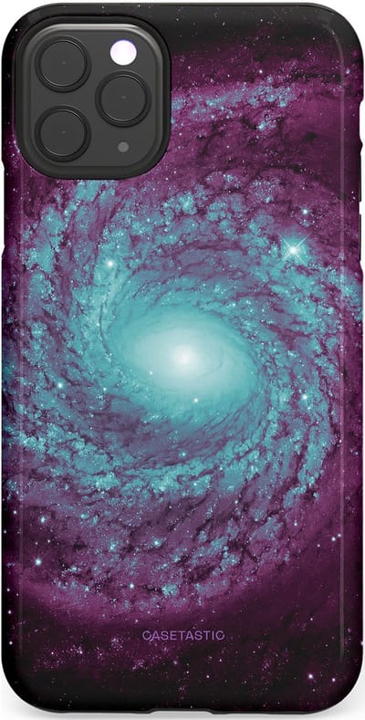 Casetastic Hoesje Geschikt voor Apple iPhone 11 Pro Max - Stijlvolle Beschermende Duo-layer Case - Nebula zonnestelsel