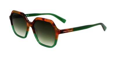 Longchamp LO760S Brown green havana/green 56/17/140 WOMAN Zonnebrillen