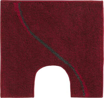 Casilin WC-mat Antislip Carve - 60x55cm - Met Uitsparing - Waterabsorberende Badmat - Wasbaar en Sneldrogend - Acryl - Red