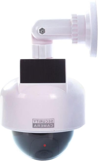 Valse Beveiligingscamera - Gesimuleerde Camera - Diefstal Afschrikken - Knipperend LED - 24 cm x 12.4 cm - Wit