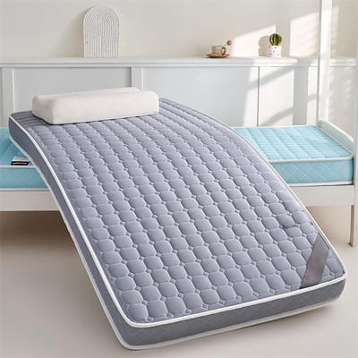 Vloermatras - Slaapmat - Comfortabel slapen - Opvouwbaar en ademend - 5/8 cm dik - Grijs