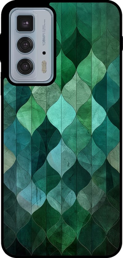 Smartphonica Telefoonhoesje Geschikt voor Motorola Edge 20 Pro met groene bladeren opdruk - TPU backcover case green leaf design - Groen geschikt voor Motorola Edge 20 Pro